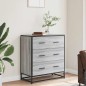 vidaXL Sideboard Grau Sonoma 68x35x76 cm Holzwerkstoff und Metall vidaXL Sideboard Grau Sonoma 68x35x76 cm Holzwerkstoff und Metall