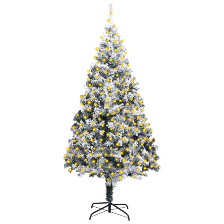 Künstlicher Weihnachtsbaum mit LEDs Beschneit Grün 400 cm PVC