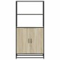 vidaXL Highboard Sonoma-Eiche 68x35x139 cm Holzwerkstoff und Metall vidaXL Highboard Sonoma-Eiche 68x35x139 cm Holzwerkstoff und Metall