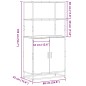 vidaXL Highboard Sonoma-Eiche 68x35x139 cm Holzwerkstoff und Metall vidaXL Highboard Sonoma-Eiche 68x35x139 cm Holzwerkstoff und Metall