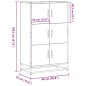 vidaXL Highboard Braun Eichen-Optik 68x35x106,5cm Holzwerkstoff Metall vidaXL Highboard Braun Eichen-Optik 68x35x106,5cm Holzwerkstoff Metall