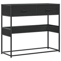 vidaXL Konsolentisch Schwarz 90x35x80 cm Holzwerkstoff
