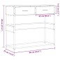 vidaXL Konsolentisch Schwarz 90x35x80 cm Holzwerkstoff vidaXL Konsolentisch Schwarz 90x35x80 cm Holzwerkstoff