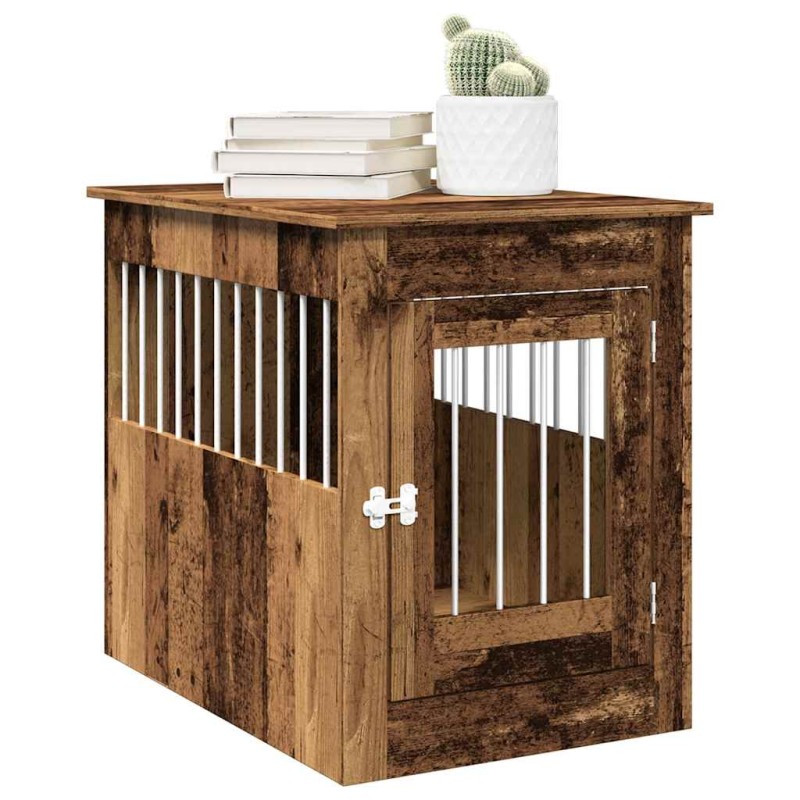 vidaXL Hundekäfig im Möbelstil Altholz-Optik 55x80x68 cm Holzwerkstoff vidaXL Hundekäfig im Möbelstil Altholz-Optik 55x80x68 cm Holzwerkstoff