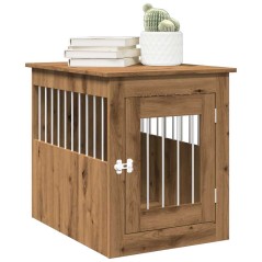 vidaXL Hundekäfig im Möbelstil Artisan-Eiche 55x75x65 cm Holzwerkstoff
