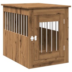 vidaXL Hundekäfig im Möbelstil Artisan-Eiche 55x75x65 cm Holzwerkstoff