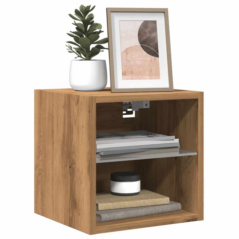 vidaXL TV-Wandschränke mit LED-Leuchten 2 Stk. Artisan-Eiche vidaXL TV-Wandschränke mit LED-Leuchten 2 Stk. Artisan-Eiche