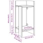 vidaXL Beistelltische 2 Stk. mit Ablage Grau Sonoma 25,5x27x60 cm vidaXL Beistelltische 2 Stk. mit Ablage Grau Sonoma 25,5x27x60 cm