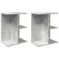 vidaXL Nachttische 2 Stk. Betongrau 46,5x29x61 cm Holzwerkstoff