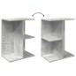vidaXL Nachttische 2 Stk. Betongrau 46,5x29x61 cm Holzwerkstoff