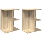 vidaXL Nachttische 2 Stk. Sonoma-Eiche 46,5x29x61 cm Holzwerkstoff