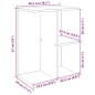 vidaXL Nachttisch Grau Sonoma 46,5x29x61 cm Holzwerkstoff