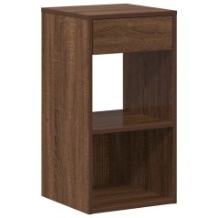 vidaXL Nachttisch mit Schublade Braun Eichen-Optik 35x34x66,5 cm