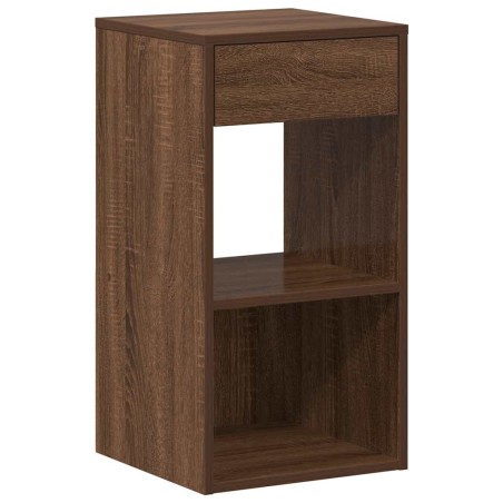 vidaXL Nachttisch mit Schublade Braun Eichen-Optik 35x34x66,5 cm