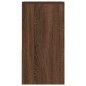 vidaXL Nachttisch mit Schublade Braun Eichen-Optik 35x34x66,5 cm