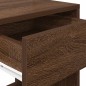 vidaXL Nachttisch mit Schublade Braun Eichen-Optik 35x34x66,5 cm
