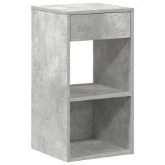 vidaXL Nachttisch mit Schublade Betongrau 35x34x66,5 cm