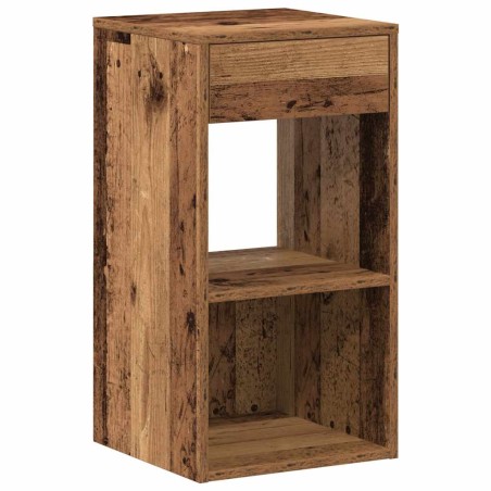 vidaXL Nachttisch mit Schublade Altholz-Optik 35x34x66,5 cm