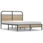 vidaXL Bettgestell ohne Matratze 135x190 cm Räuchereiche Holzwerkstoff vidaXL Bettgestell ohne Matratze 135x190 cm Räuchereiche Holzwerkstoff