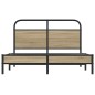 vidaXL Bettgestell ohne Matratze 135x190 cm Räuchereiche Holzwerkstoff vidaXL Bettgestell ohne Matratze 135x190 cm Räuchereiche Holzwerkstoff