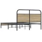 vidaXL Bettgestell ohne Matratze 135x190 cm Räuchereiche Holzwerkstoff vidaXL Bettgestell ohne Matratze 135x190 cm Räuchereiche Holzwerkstoff