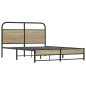 vidaXL Bettgestell ohne Matratze 140x190 cm Räuchereiche Holzwerkstoff vidaXL Bettgestell ohne Matratze 140x190 cm Räuchereiche Holzwerkstoff