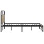 vidaXL Bettgestell ohne Matratze 140x190 cm Räuchereiche Holzwerkstoff vidaXL Bettgestell ohne Matratze 140x190 cm Räuchereiche Holzwerkstoff