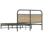 vidaXL Bettgestell ohne Matratze 140x190 cm Räuchereiche Holzwerkstoff vidaXL Bettgestell ohne Matratze 140x190 cm Räuchereiche Holzwerkstoff