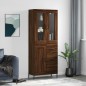 Highboard Braun Eichen-Optik 69,5x34x180 cm Holzwerkstoff Highboard Braun Eichen-Optik 69,5x34x180 cm Holzwerkstoff