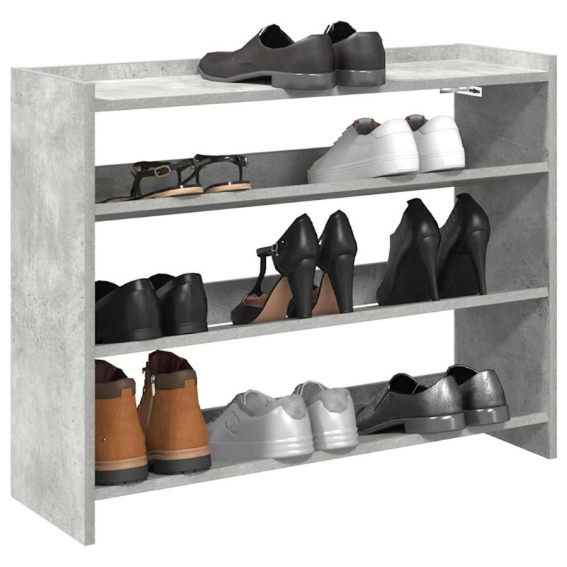 vidaXL Schuhregal Betongrau 80x25x62 cm Holzwerkstoff vidaXL Schuhregal Betongrau 80x25x62 cm Holzwerkstoff