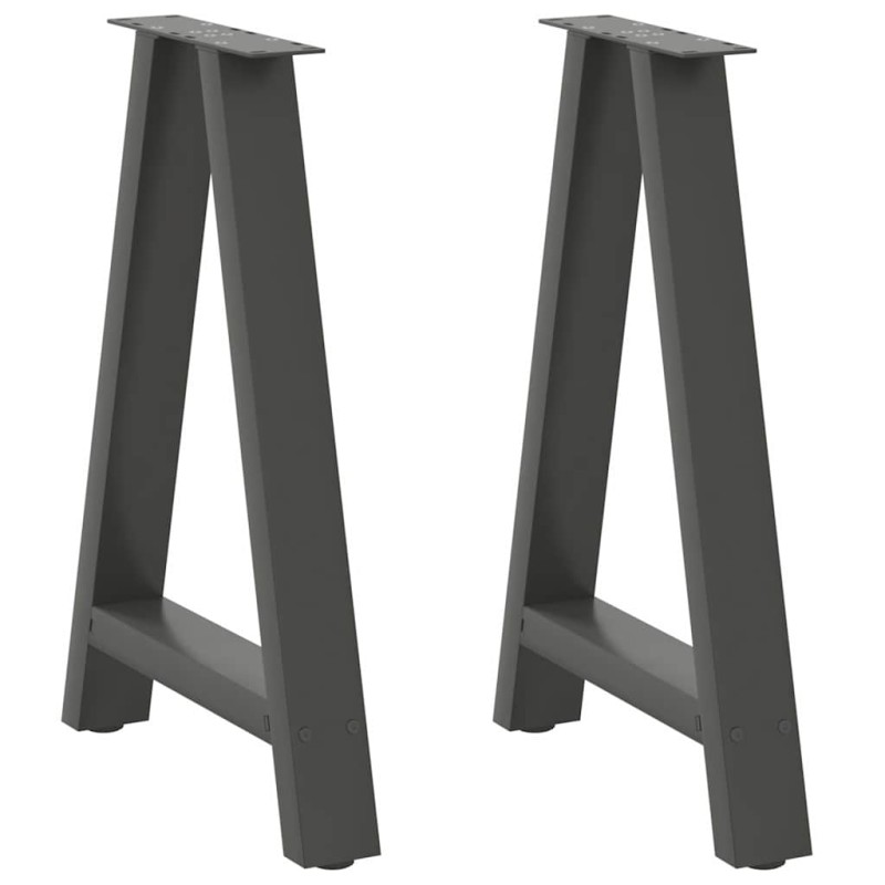 vidaXL Couchtischbeine A-Form 2 Stk. Anthrazit 60x(72-73) cm Stahl vidaXL Couchtischbeine A-Form 2 Stk. Anthrazit 60x(72-73) cm Stahl