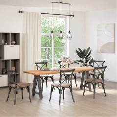 vidaXL Couchtischbeine A-Form 2 Stk. Anthrazit 60x(72-73) cm Stahl