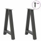 vidaXL Couchtischbeine A-Form 2 Stk. Anthrazit 60x(72-73) cm Stahl vidaXL Couchtischbeine A-Form 2 Stk. Anthrazit 60x(72-73) cm Stahl