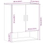vidaXL Wandschrank Altholz-Optik 60x31x70 cm Holzwerkstoff vidaXL Wandschrank Altholz-Optik 60x31x70 cm Holzwerkstoff