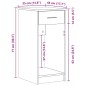 vidaXL Computerschrank mit Schublade Räuchereiche 35x45x77 cm vidaXL Computerschrank mit Schublade Räuchereiche 35x45x77 cm
