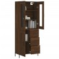 Highboard Braun Eichen-Optik 69,5x34x180 cm Holzwerkstoff Highboard Braun Eichen-Optik 69,5x34x180 cm Holzwerkstoff