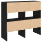vidaXL Schuhregale 2 Stk. Stapelbar Schwarz Eichen-Optik 89,5x30x40 cm