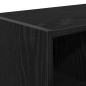 vidaXL Schuhregale 2 Stk. Stapelbar Schwarz Eichen-Optik 89,5x30x40 cm