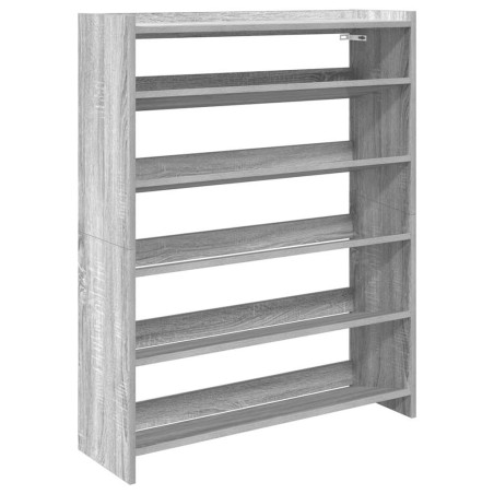 vidaXL Schuhregal Grau Sonoma 80x25x100 cm Holzwerkstoff