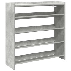 vidaXL Schuhregal Betongrau 80x25x81 cm Holzwerkstoff
