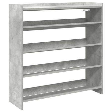 vidaXL Schuhregal Betongrau 80x25x81 cm Holzwerkstoff