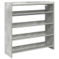vidaXL Schuhregal Betongrau 80x25x81 cm Holzwerkstoff