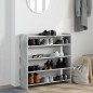 vidaXL Schuhregal Betongrau 80x25x81 cm Holzwerkstoff