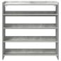 vidaXL Schuhregal Betongrau 80x25x81 cm Holzwerkstoff