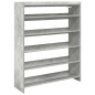 vidaXL Schuhregal Betongrau 80x25x100 cm Holzwerkstoff