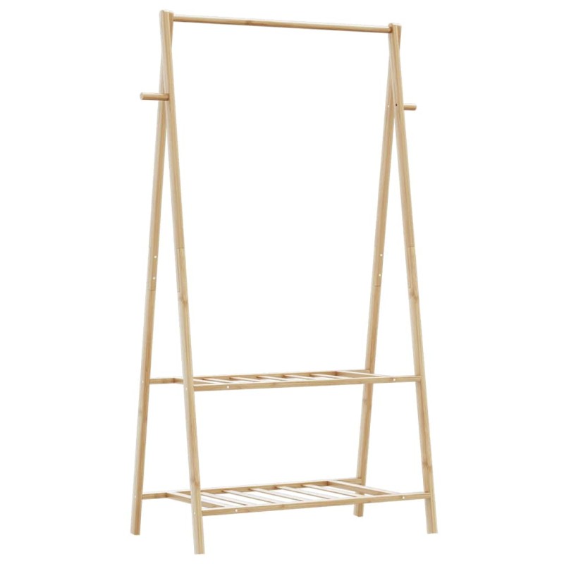vidaXL Kleiderständer mit Ablagen 96x45,5x150,5 cm Bambus vidaXL Kleiderständer mit Ablagen 96x45,5x150,5 cm Bambus