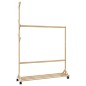vidaXL Kleiderständer mit Haken und Rollen 100x35x157 cm Bambus vidaXL Kleiderständer mit Haken und Rollen 100x35x157 cm Bambus