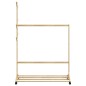 vidaXL Kleiderständer mit Haken und Rollen 100x35x157 cm Bambus vidaXL Kleiderständer mit Haken und Rollen 100x35x157 cm Bambus