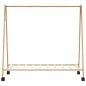 vidaXL Kleiderständer mit Ablagen und Rollen 106x34x106,5 cm Bambus vidaXL Kleiderständer mit Ablagen und Rollen 106x34x106,5 cm Bambus
