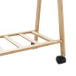 vidaXL Kleiderständer mit Ablagen und Rollen 106x34x106,5 cm Bambus vidaXL Kleiderständer mit Ablagen und Rollen 106x34x106,5 cm Bambus